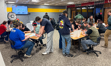 Students working on financial literacy project