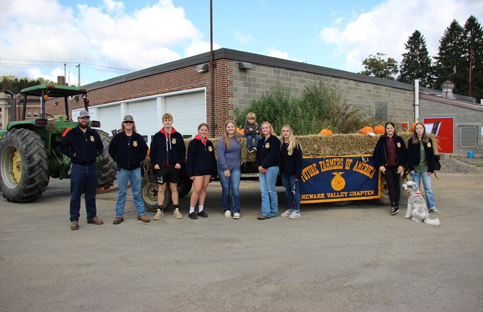 FFA Club with tractor and float