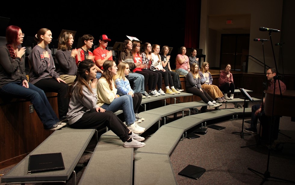 Choir in auditorium