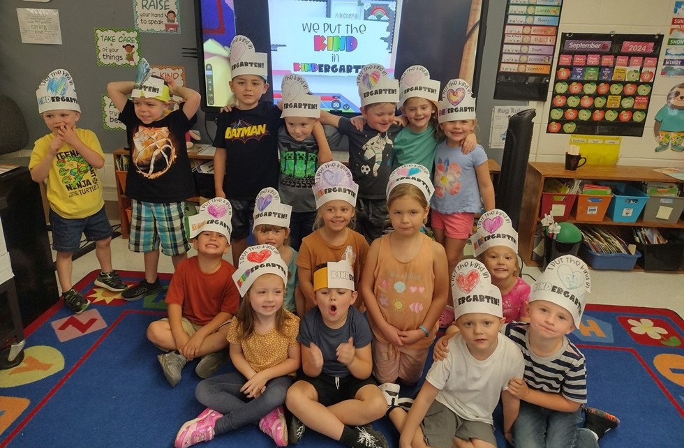 Kindergarten students in classroom