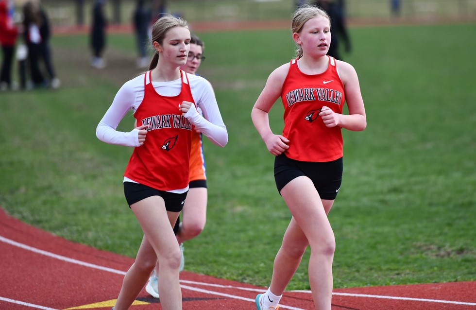 Runners at a track meet