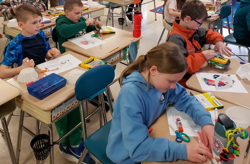 Students in a classroom