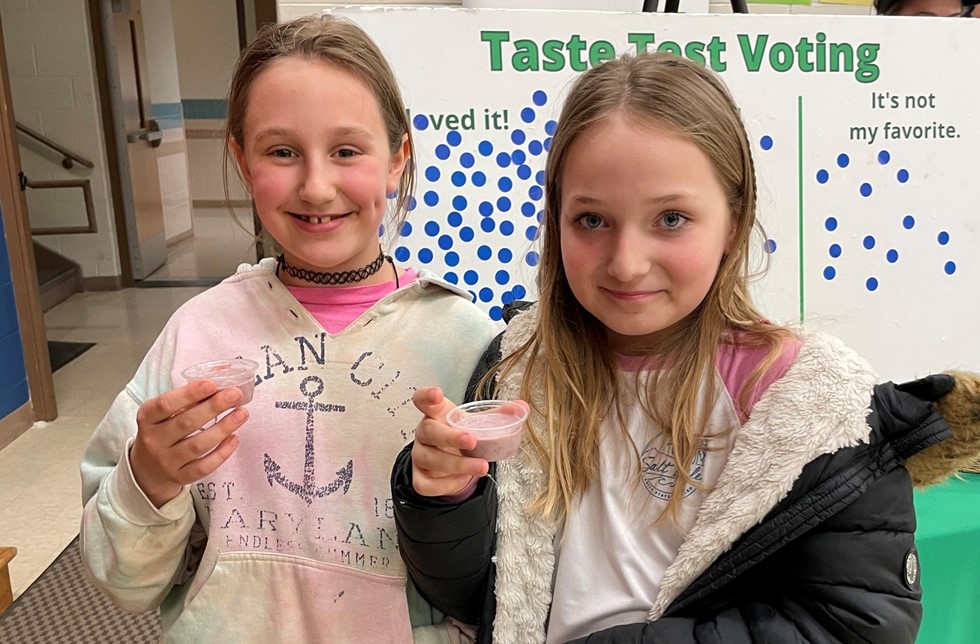NTH Students Participating in a Farm to School Taste Test